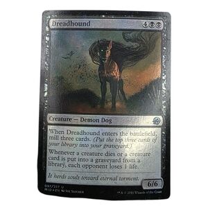 ✨️Holographic Dreadhound Demon Dog Trading Card